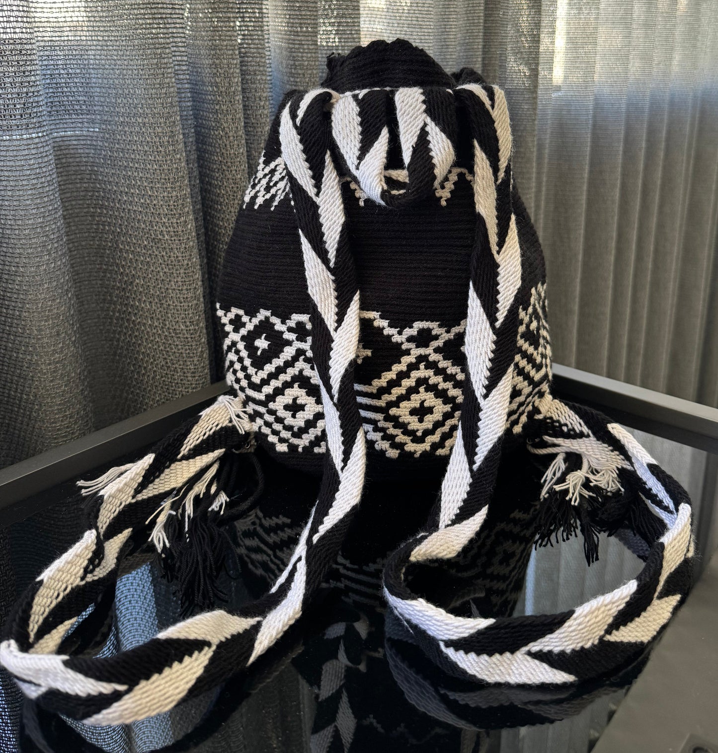 Wayuu Backpack Black and White