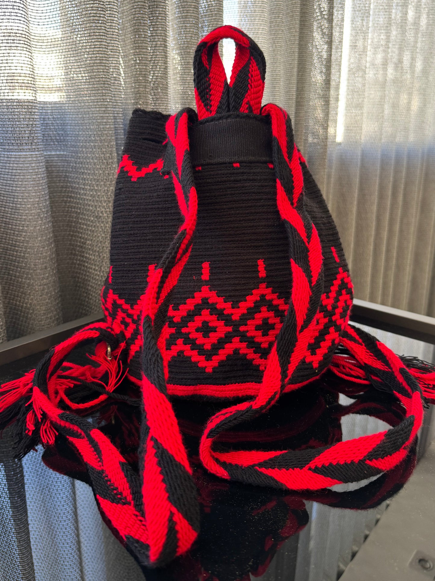 Wayuu Backpack Black and Red