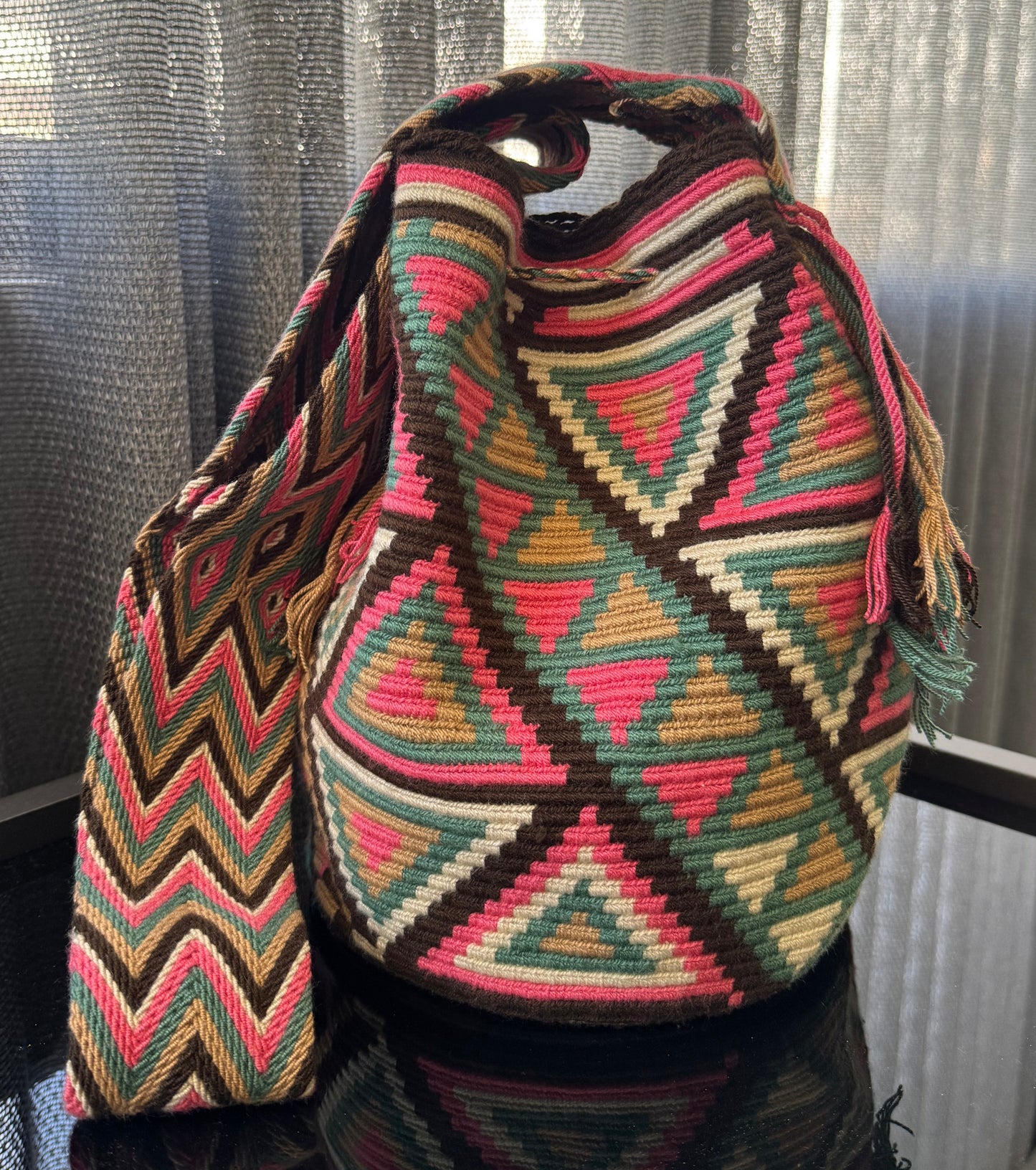 Wayuu Bag Cream Pattern