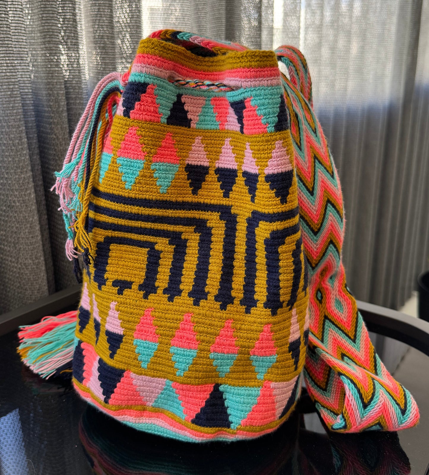 Wayuu Bag Gold Pattern