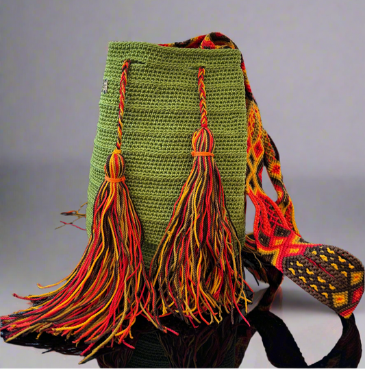 Wayuu Bag Mexican Version in Light Green