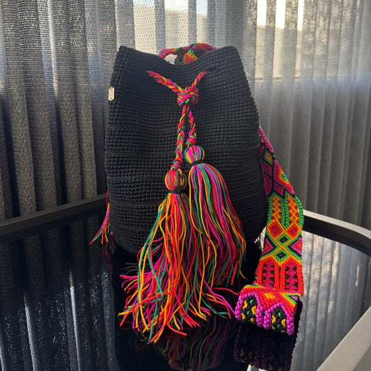 Wayuu Bag Mexican Version in Black