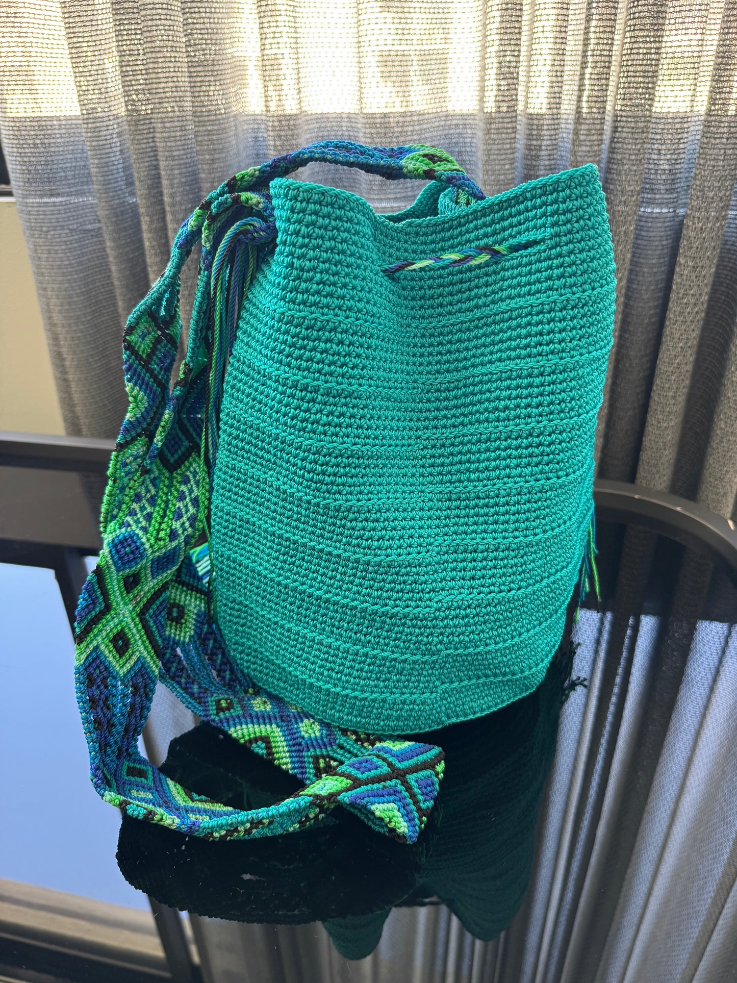 Wayuu Bag Mexican Version in Turquoise