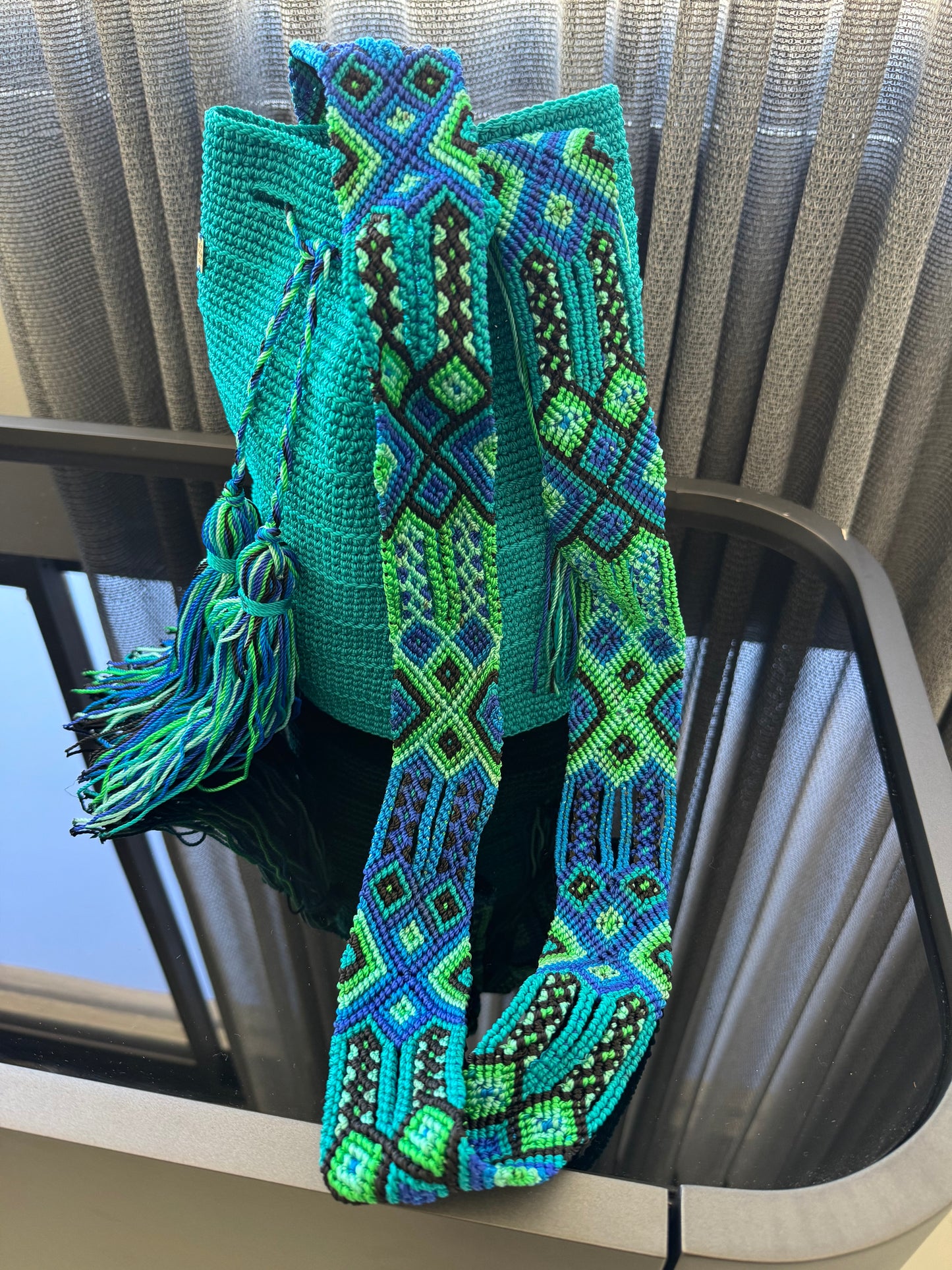 Wayuu Bag Mexican Version in Turquoise