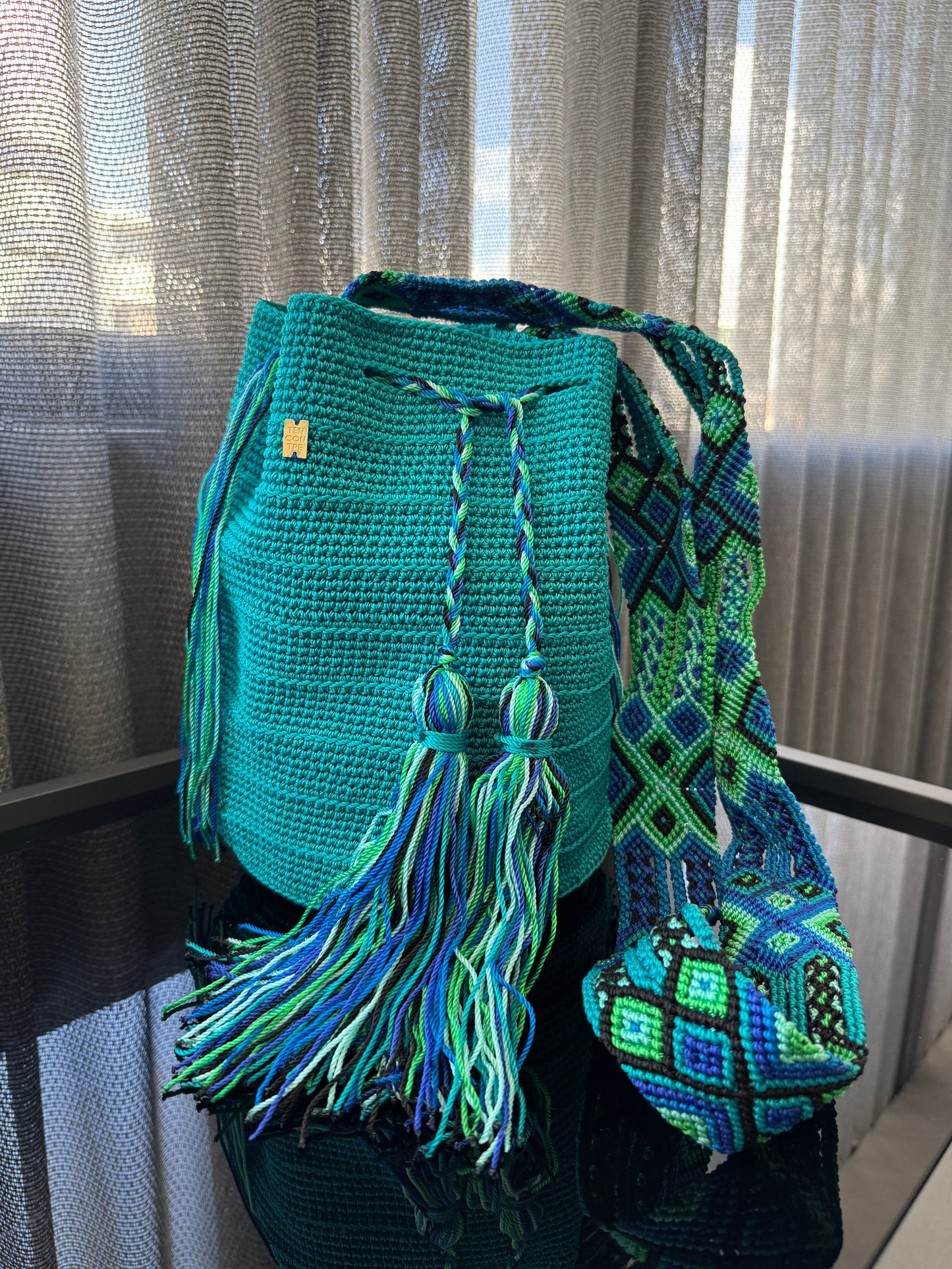 Wayuu Bag Mexican Version in Turquoise