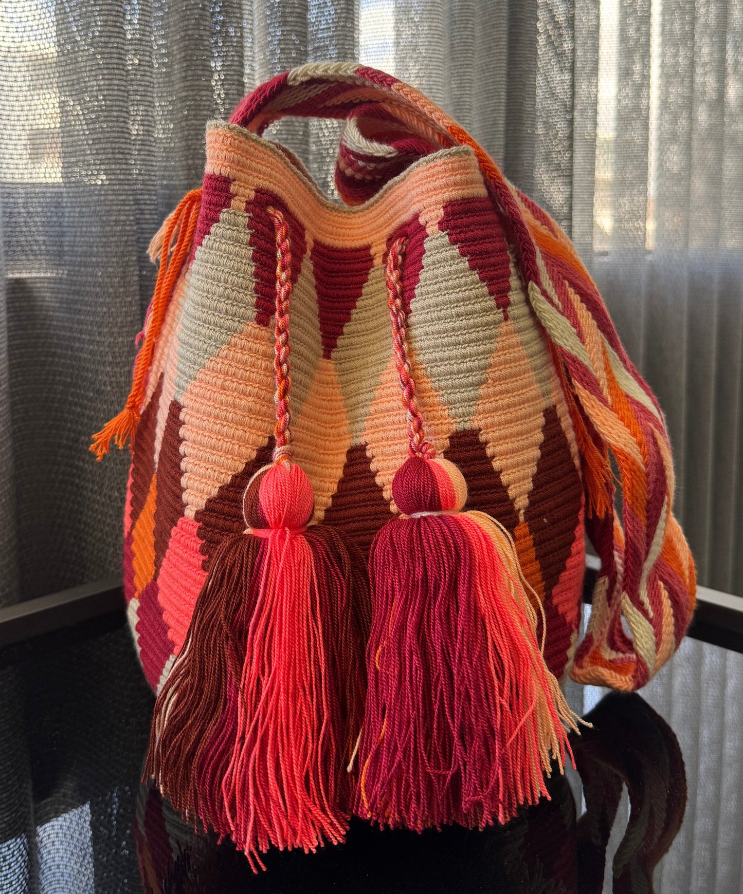 Wayuu Bag Rose Pattern