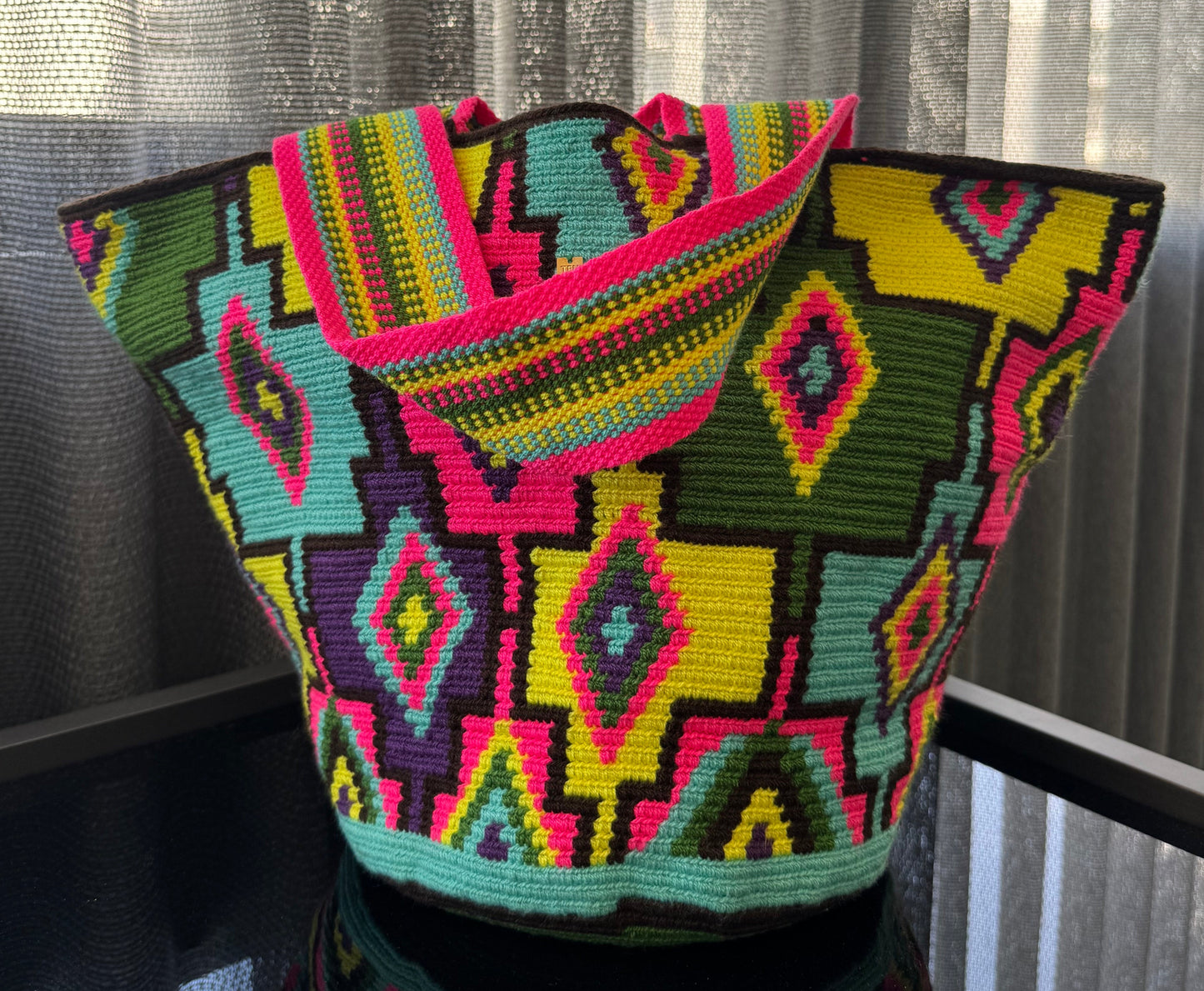 Wayuu Tote Bag Neon