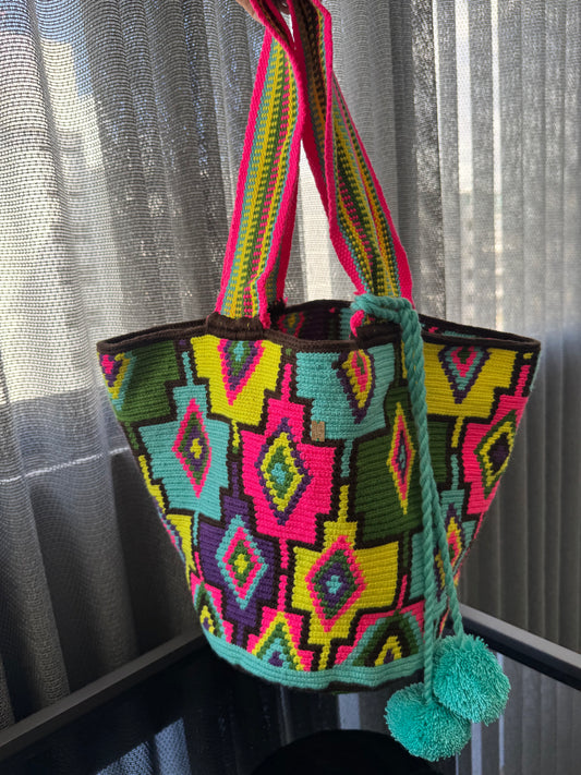 Wayuu Tote Bag Neon